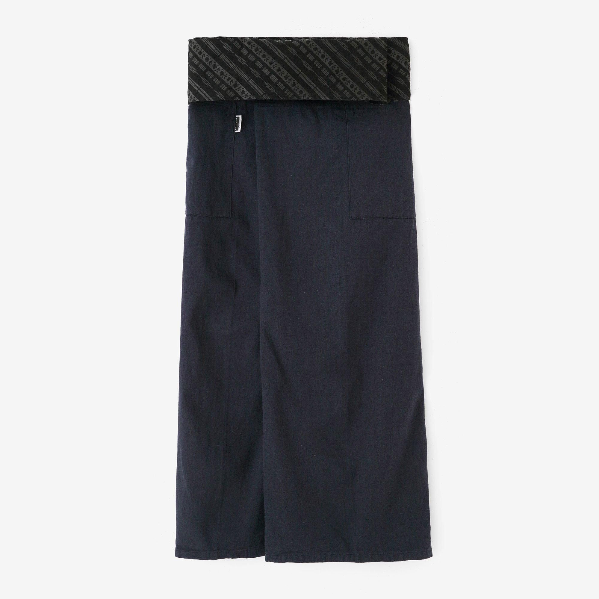 ソウソウ SOU・SOU 伊勢木綿 20/20 麻混 風靡 下 濡羽色 L 伊勢木綿 20/20 麻混 風靡（ふうび） 下／濃紺（のうこん）2