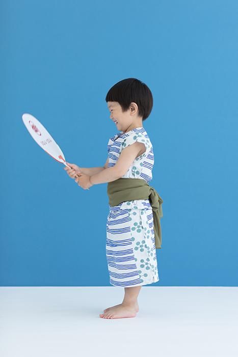 SOU・SOU わらべぎ いせもめん みのごい（兵児帯付き） － わらべぎ流 