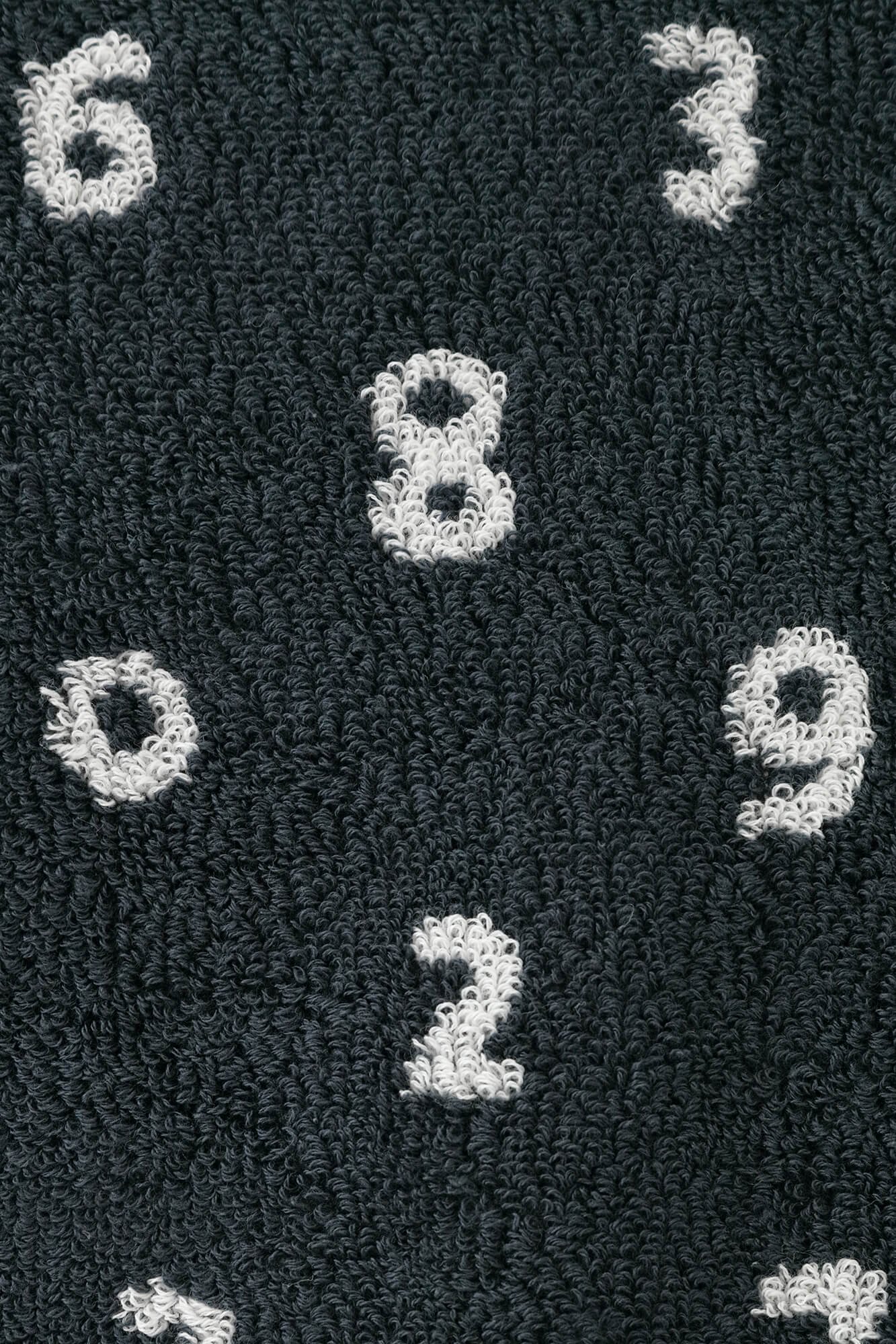 素数ミニタオル　25㎝×25㎝　1枚　今治タオル　数字のデザイン　在庫7