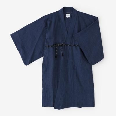 net限定】麻 小袖羽織（こそでばおり） 長丈（ながたけ）／濃紫