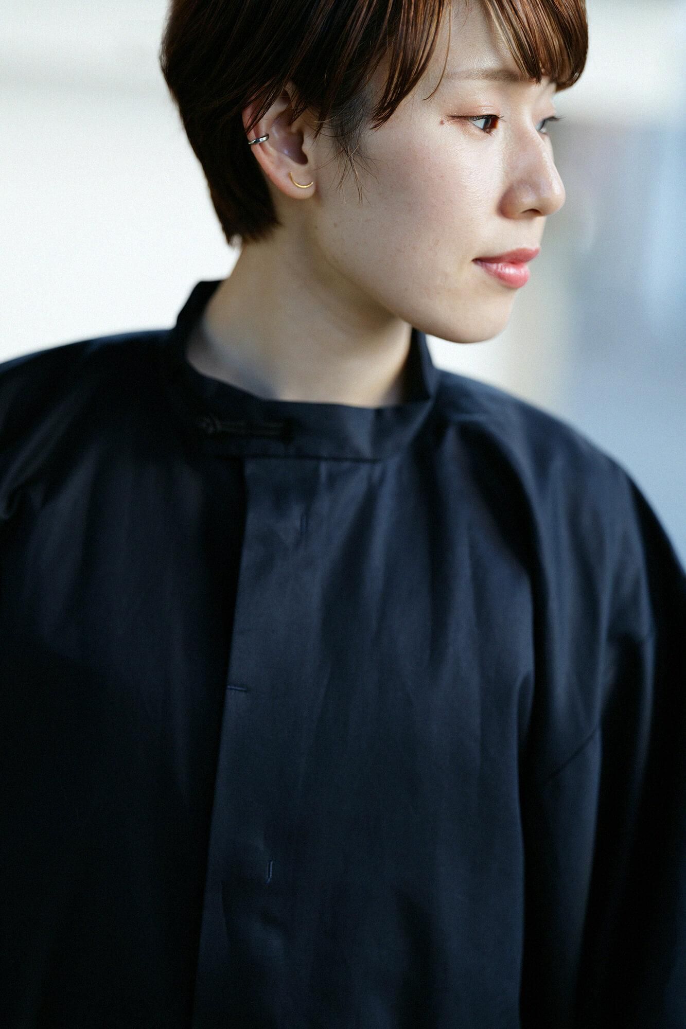 SOU・SOU 撥水織/円領外套／黒紺 撥水織（はっすいおり） 円領外套（えんりょうがいとう）／黒紺