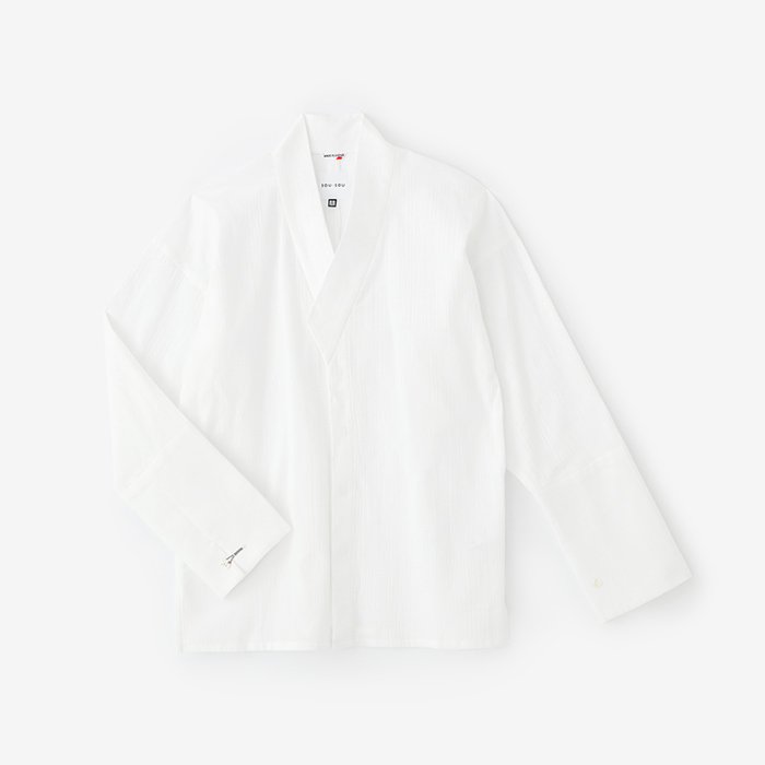 高島縮 20/20 筒袖襯衣（つつそでしんい）／つくも - SOU・SOU netshop　（ソウソウ）　-　『新しい日本文化の創造』