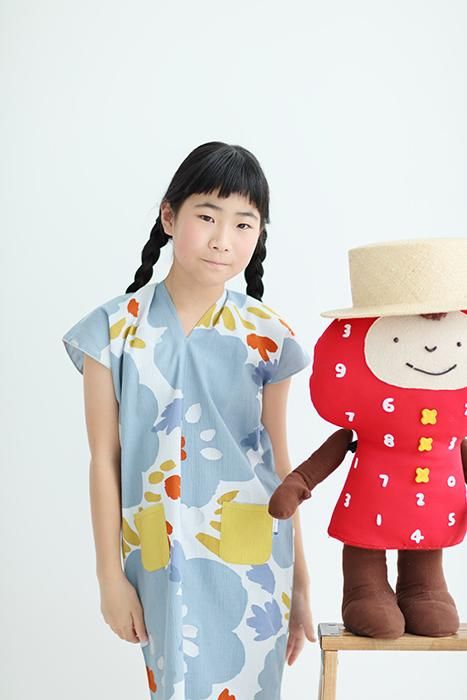Sou Souわらべぎ たかしまちぢみ ちょうほうけい 涼しいワンピース Sou Souわらべぎ たかしまちぢみ ちょうほうけい 涼しいワンピース