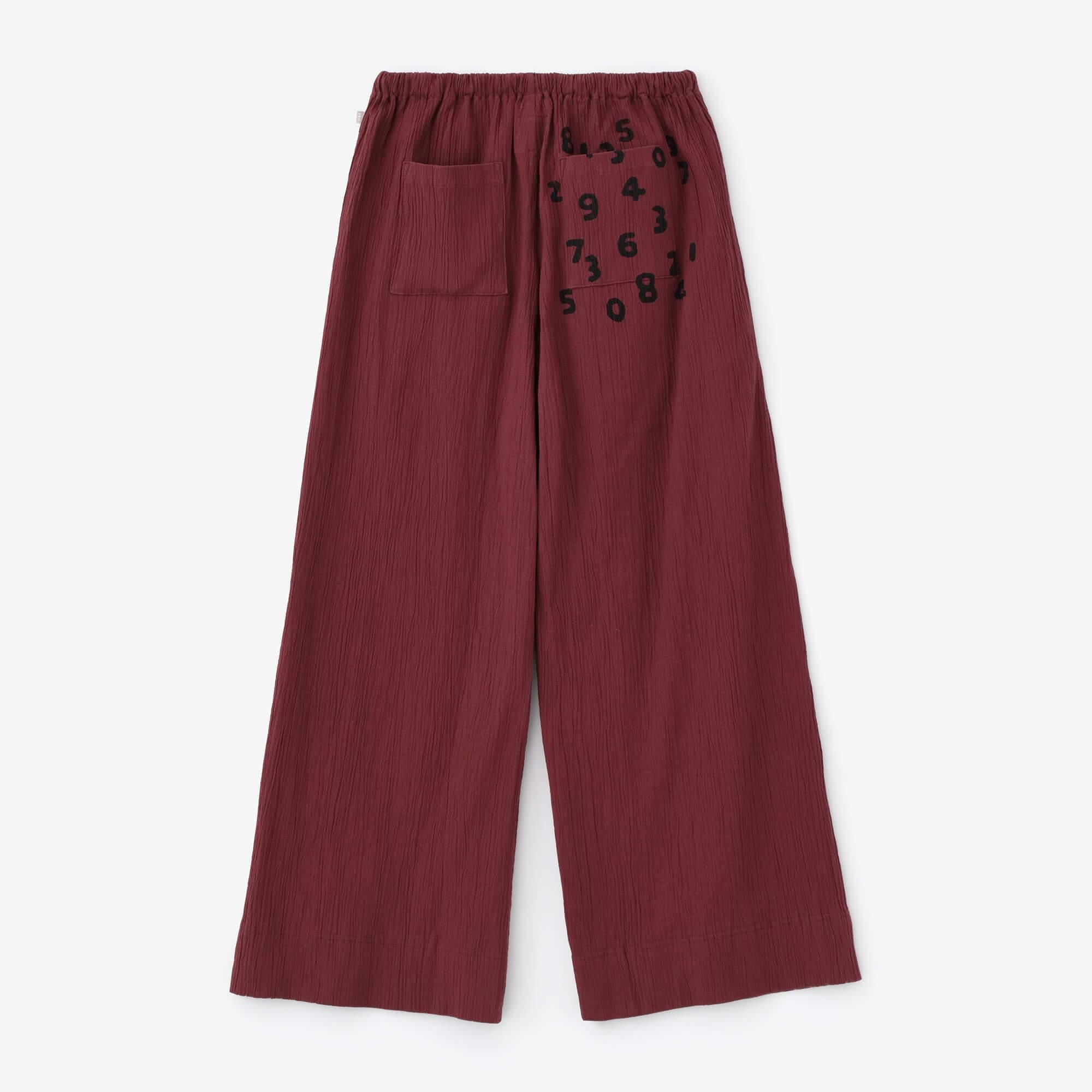 高島縮 10 レディース ワイドパンツ 柘榴色 ざくろいろ Sou Sou Netshop ソウソウ 新しい日本文化の創造 高島縮 10 レディース ワイドパンツ 柘榴色 ざくろいろ Sou Sou Netshop ソウソウ 新しい日本文化の創造