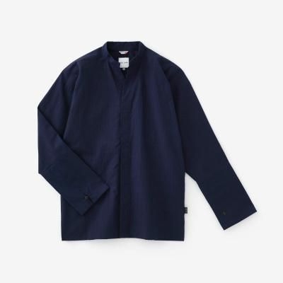 net限定20%OFF】綿麻ボイル 立衿（たちえり） 筒袖襯衣（つつそ