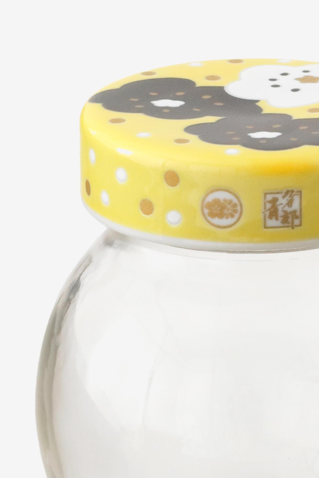 お値下げしました、九谷焼　人物　蓋物 九谷焼文様蓋物（くたにやきもんようふたもの） 丸瓶（まるびん