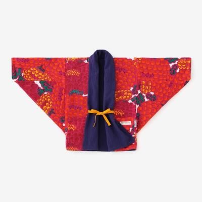 ○たかしまちぢみ 20/10 こどもじりそで／まっくろ×くみひも