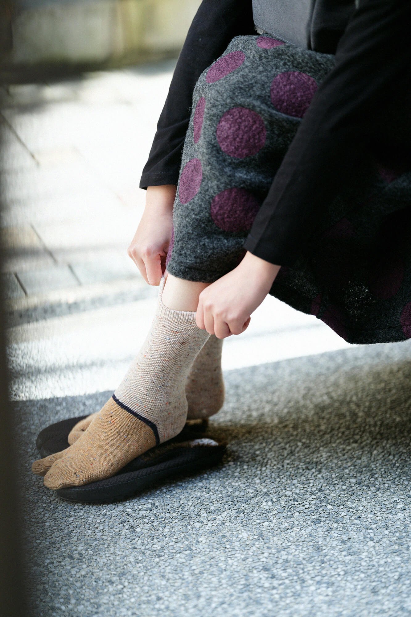 足袋下（ウール） － 靴下のような足袋。冬限定のあったか素材