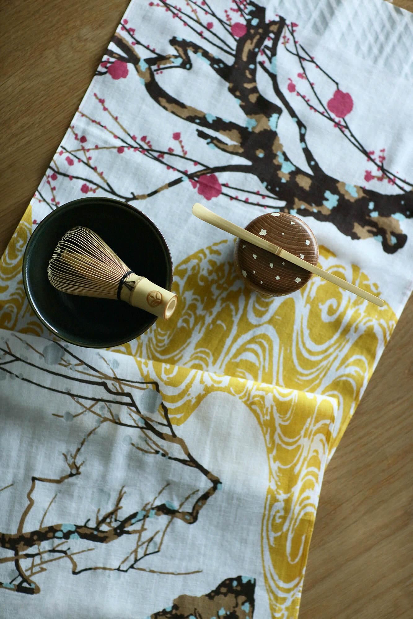 伊勢木綿 textile手ぬぐい／光琳（こうりん） 紅白梅図屏風