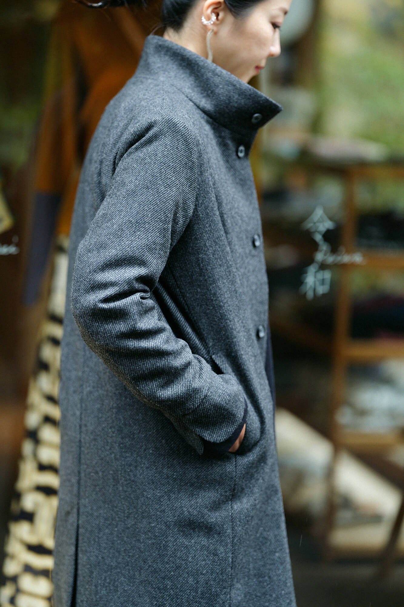 SOUSOU ウール　冬用ロングコート