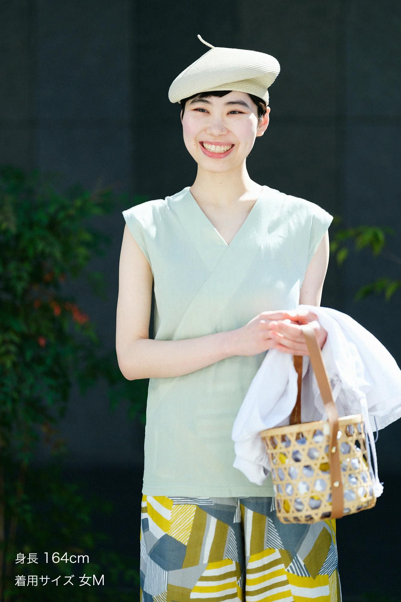 SOU•SOU 高島縮　アシンメトリーパンツ 高島縮 40/40 レギンスパンツ／留紺（とめこん） - SOU・SOU