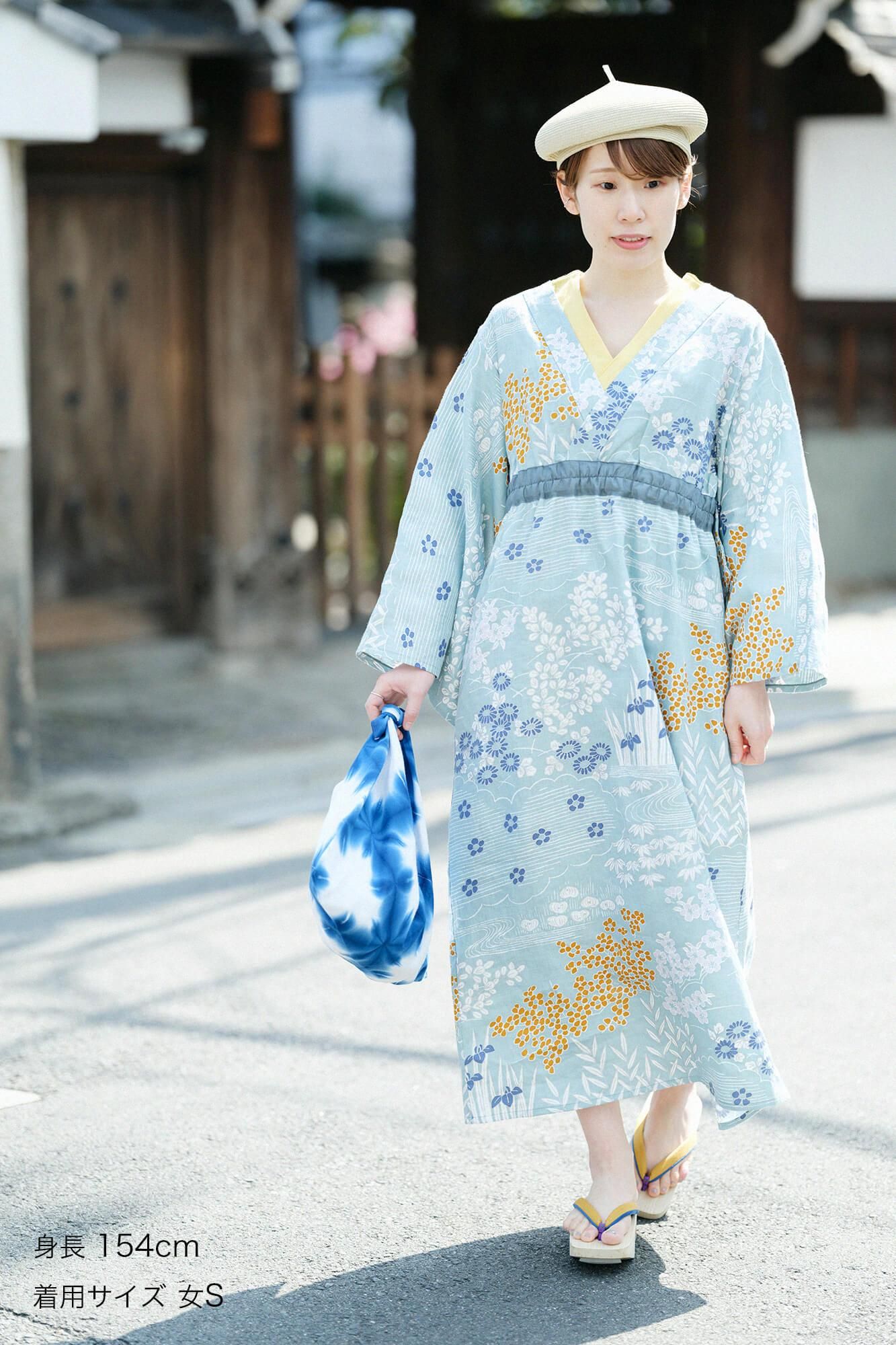 朝顔につるべとられて夏の朝。優美な色合いが美しい浴衣です - 浴衣