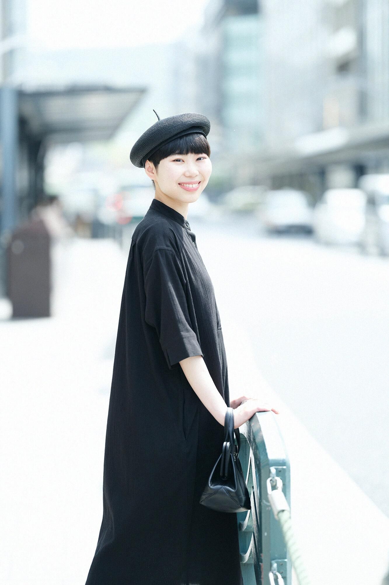 予約】高島縮 20/20 半袖シャツ／濡羽色（ぬればいろ）（※5月6