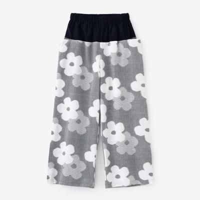 SOU・SOU 久留米絣 帯もんぺ 花柄 ワイドパンツ M SOU・SOU 久留米絣 帯もんぺ 花柄 ワイドパンツ M