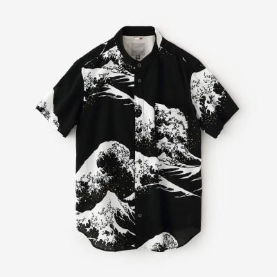期間限定10%OFF】高島縮 20/20 スタンドカラー半袖シャツ