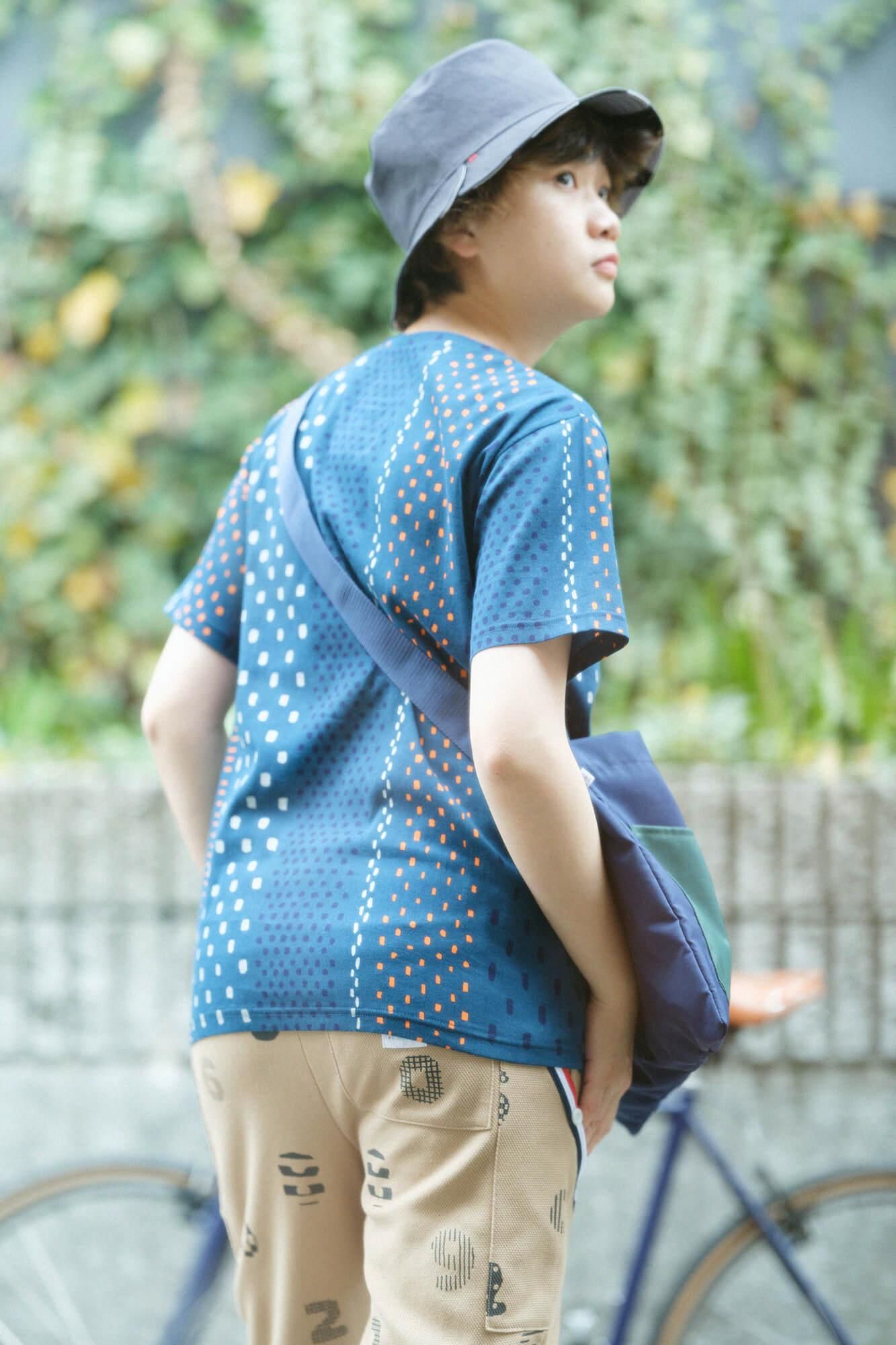 ◯予約】高島縮 40/40 半袖Tシャツ／霰縞（あられじま） （※7月1