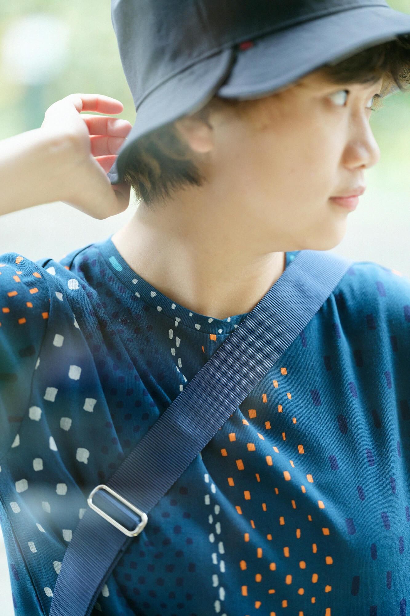 ◯予約】高島縮 40/40 半袖Tシャツ／霰縞（あられじま） （※7月1