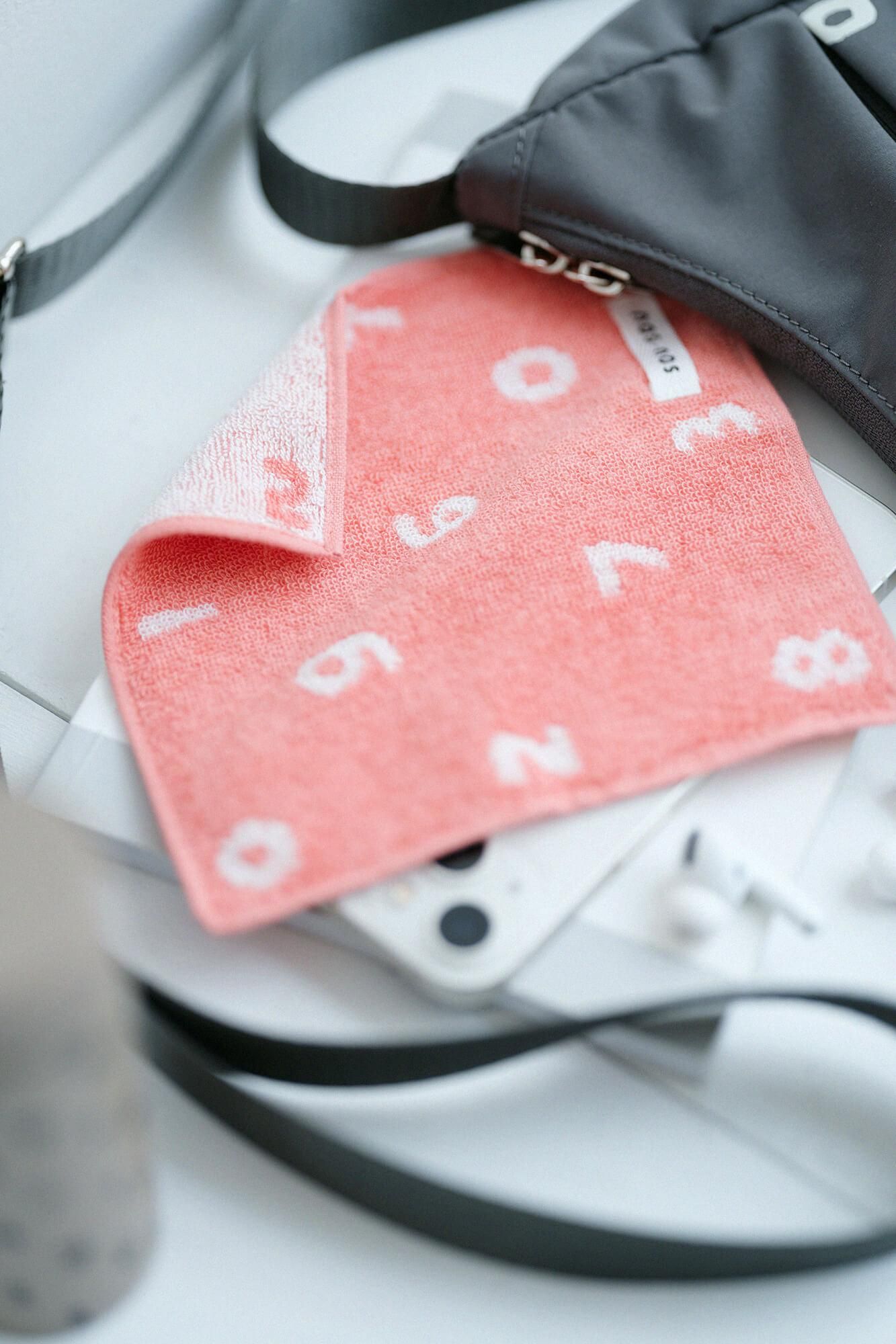 SOU・SOU×丸眞 豆タオル／SO-SU-U 鴇色（ときいろ） - SOU・SOU