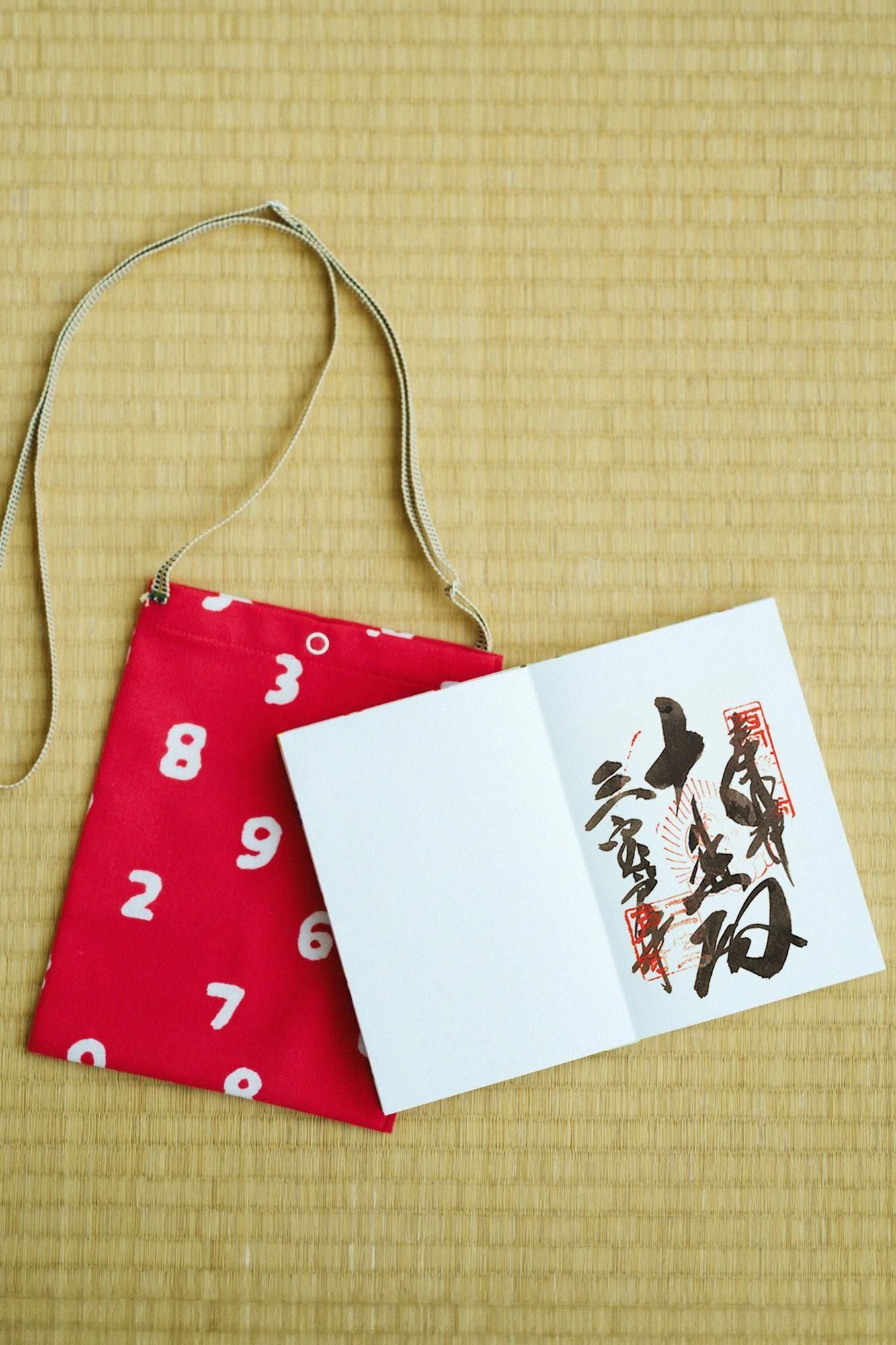伊勢木綿 御朱印帳袋（ごしゅいんちょうぶくろ）／SO-SU-U 紅色