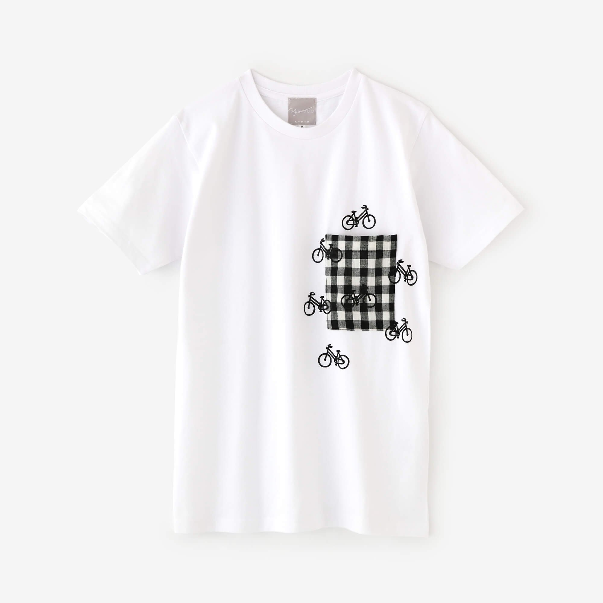 net限定】半袖 ポケットTシャツ[5.0]／ホワイト×チャリンチャリン