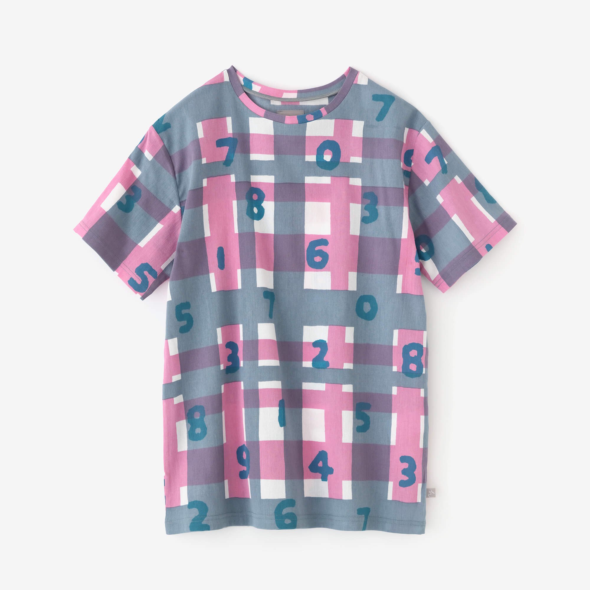 高島縮 40/40 半袖Tシャツ／SO-SU-Uと太乱格子（たみだれごうし） 桃花色（ももはないろ） - SOU・SOU netshop　（ソウソウ）　 -　『新しい日本文化の創造』