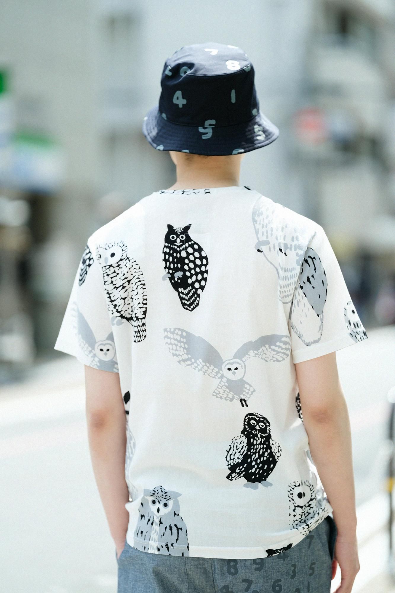 高島縮 40/40 半袖Tシャツ／ふくろう - SOU・SOU netshop
