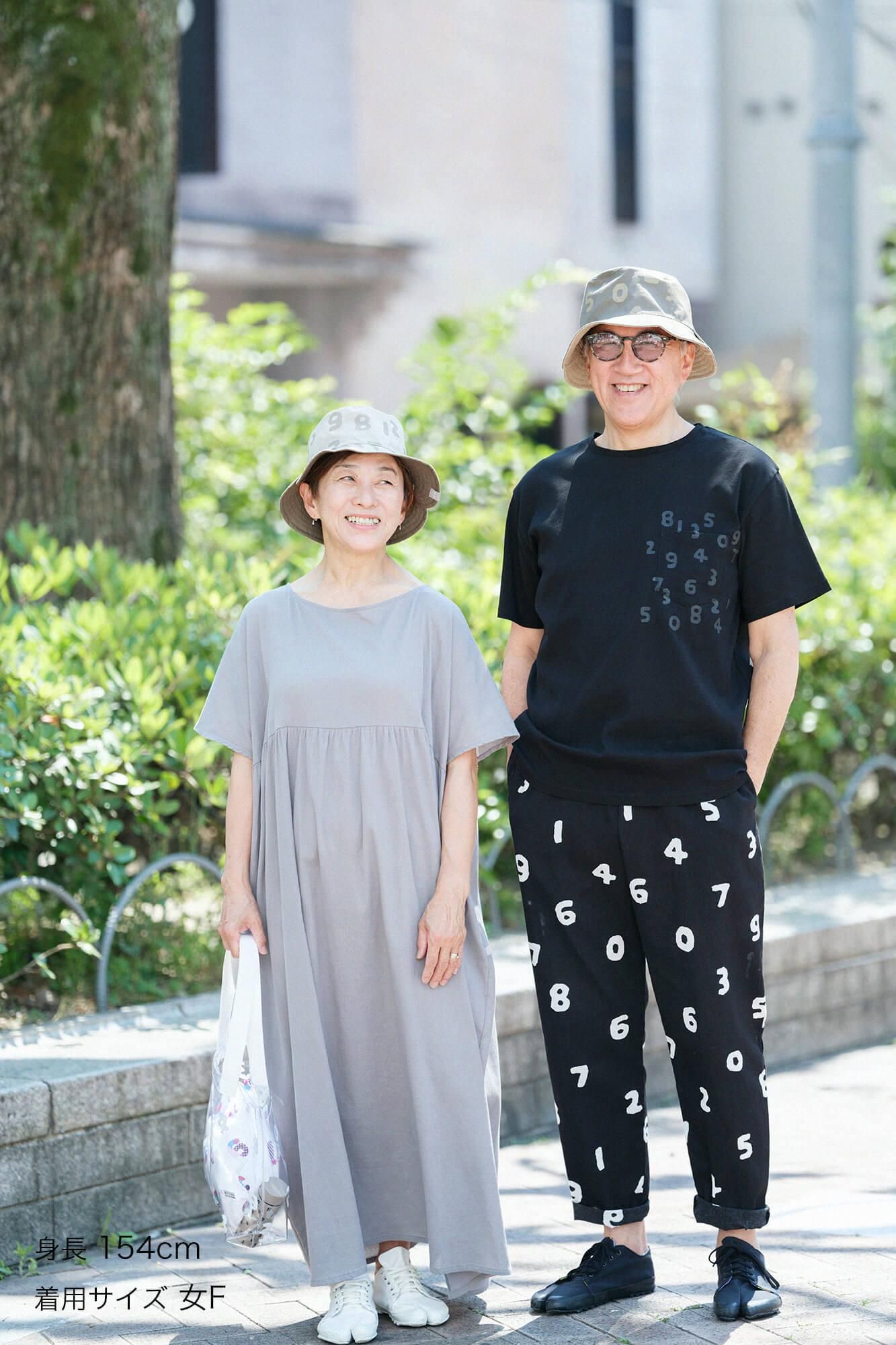 高島縮 40/40 リンクルワンピース／薄鈍（うすにび） - SOU・SOU
