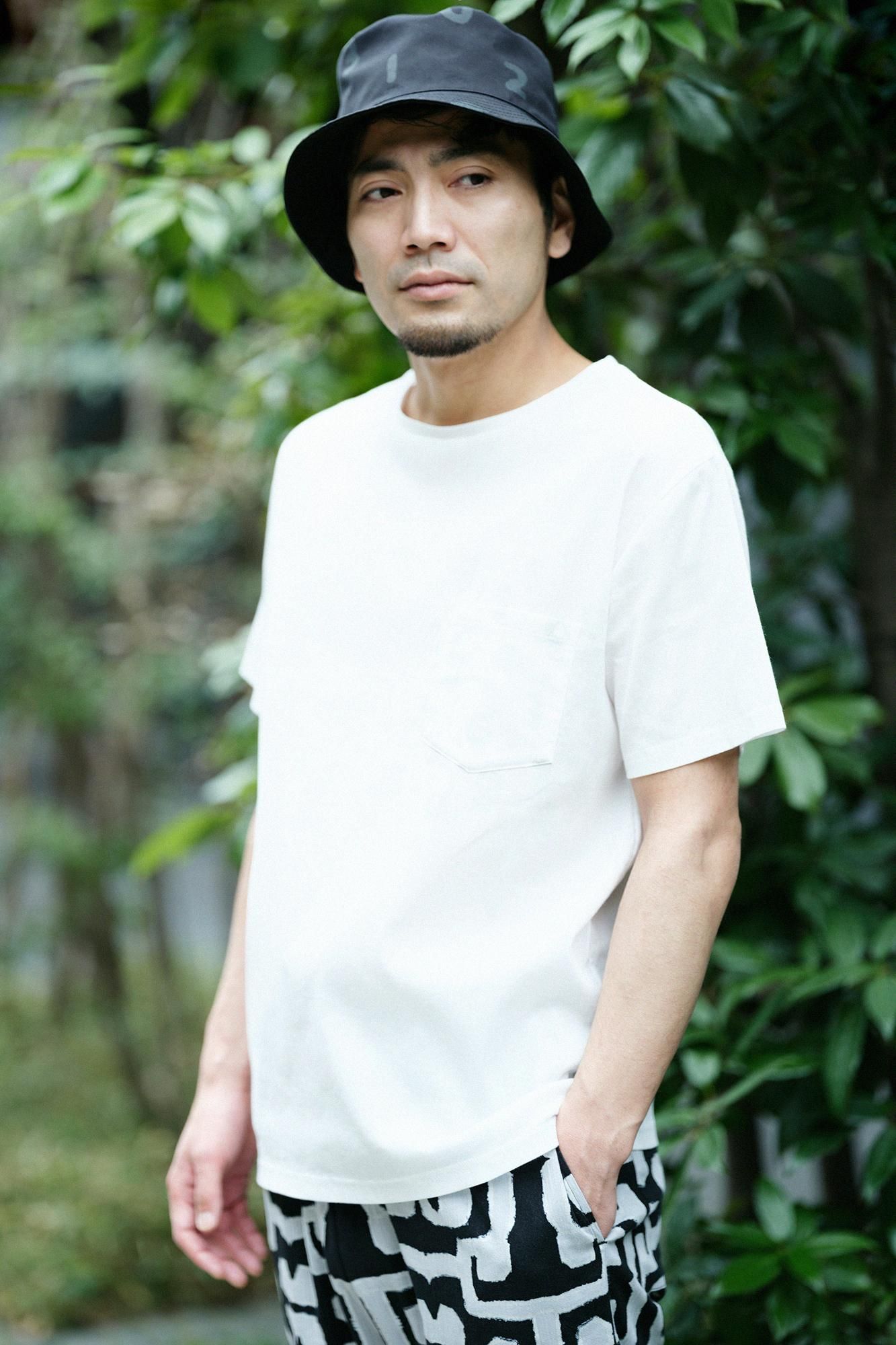 予約】高島縮 40/40 半袖ポケットTシャツ／つくも×SO-SU-U昆（※5