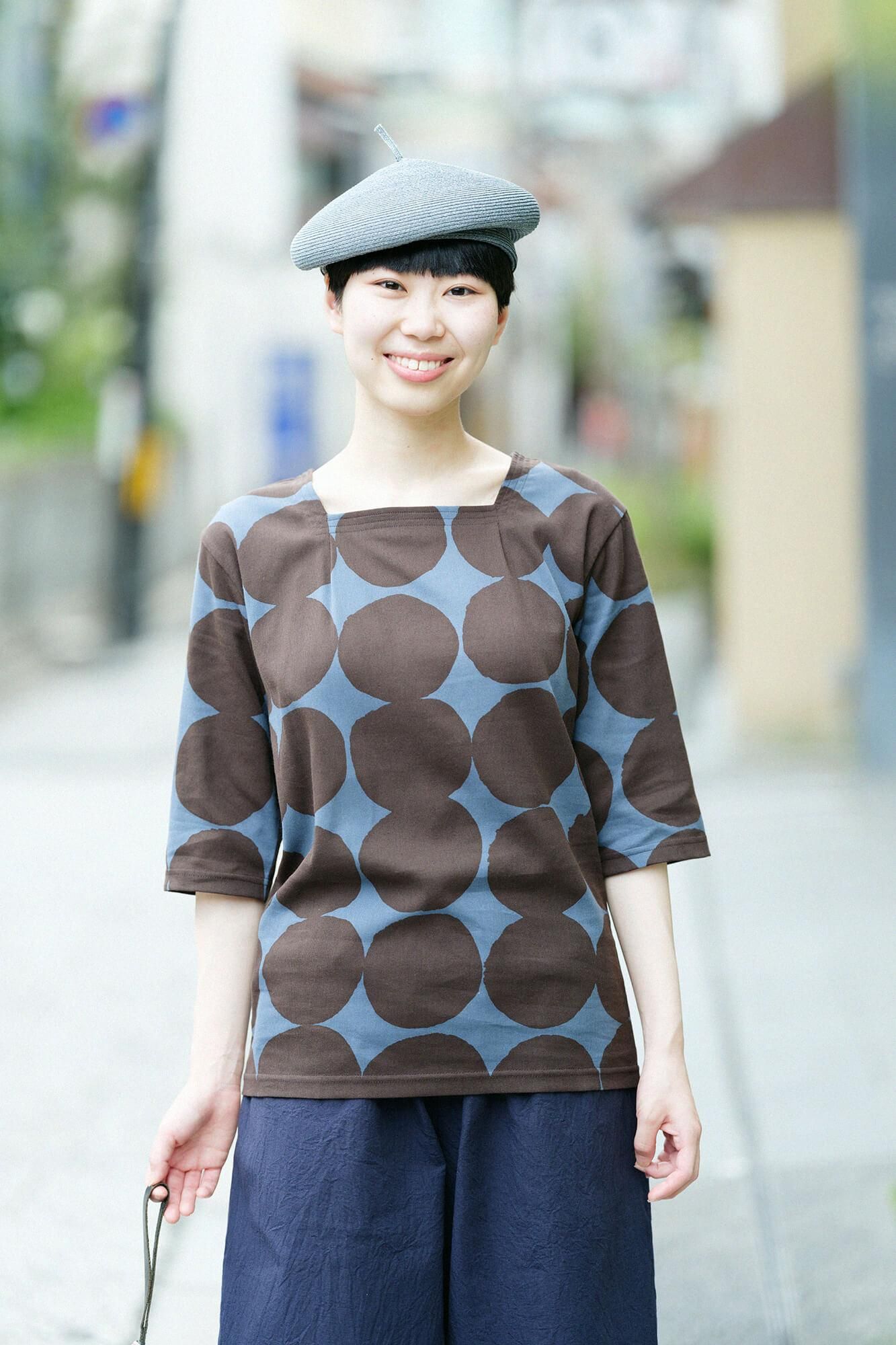 超人気ブティック sou・sou 女M 間がさね 草衣 高島縮 トップス