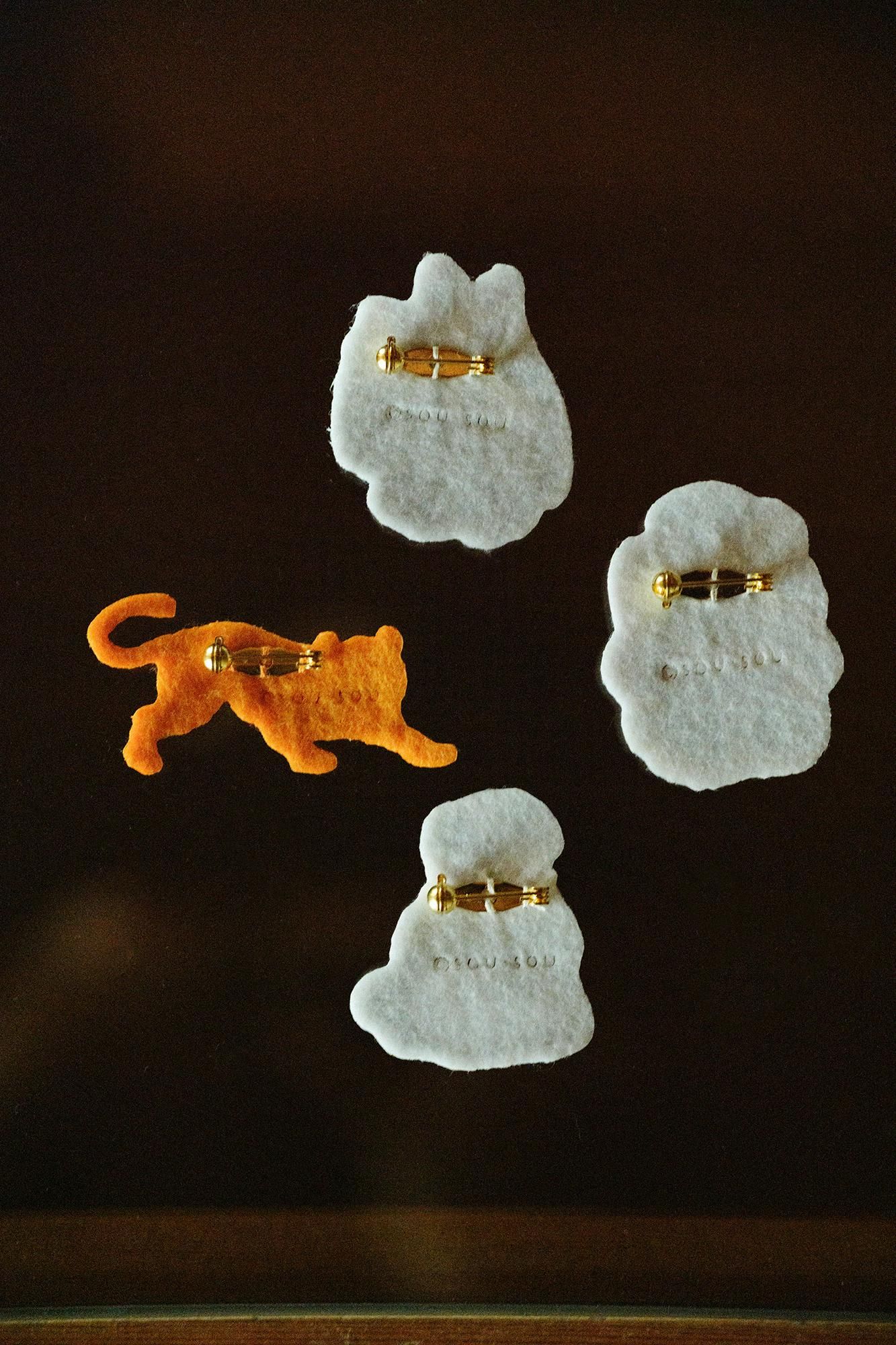 K*C様 自作ぬい15cm　おさげブラウン花刺繍 空が高くなったみたいね って、はこべちゃん * かぎ針編み