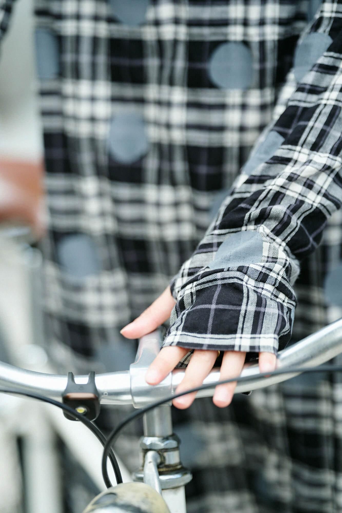 ヘリンボーンチェック H.N.BIKEワンピース/すいぎょく マーラ ヘリンボーンチェック H.N.BIKEワンピース/すいぎょく マーラ