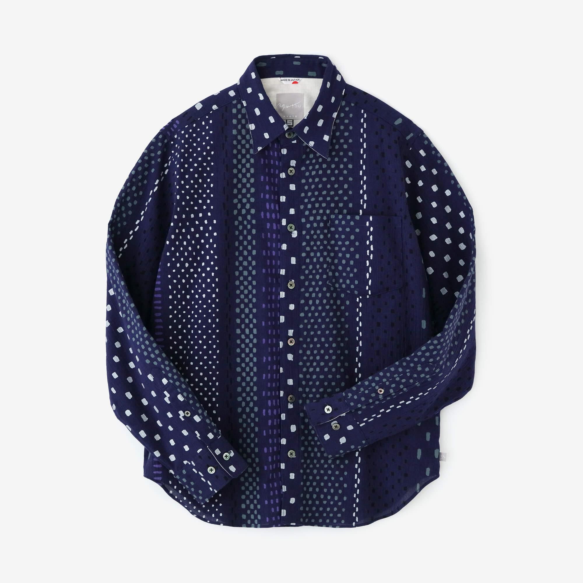 予約10%OFF】高島縮 20/20 シャツ/霰縞(あられじま)(※9月末発送予定) SOU・SOU netshop (ソウソウ) 『新しい日本文化の創造』 ワイシャツ11枚