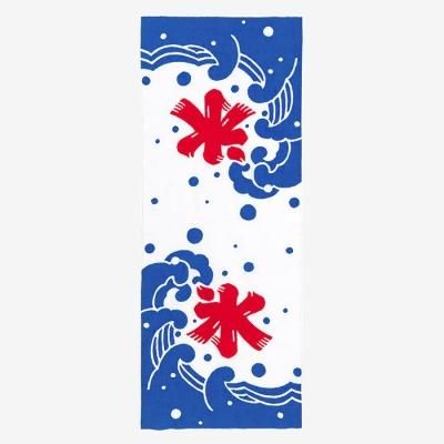 伊勢木綿 textile手ぬぐい/染付梅花氷裂文(そめつけばいか 伊勢木綿 textile手ぬぐい/染付梅花氷裂文(そめつけばいか