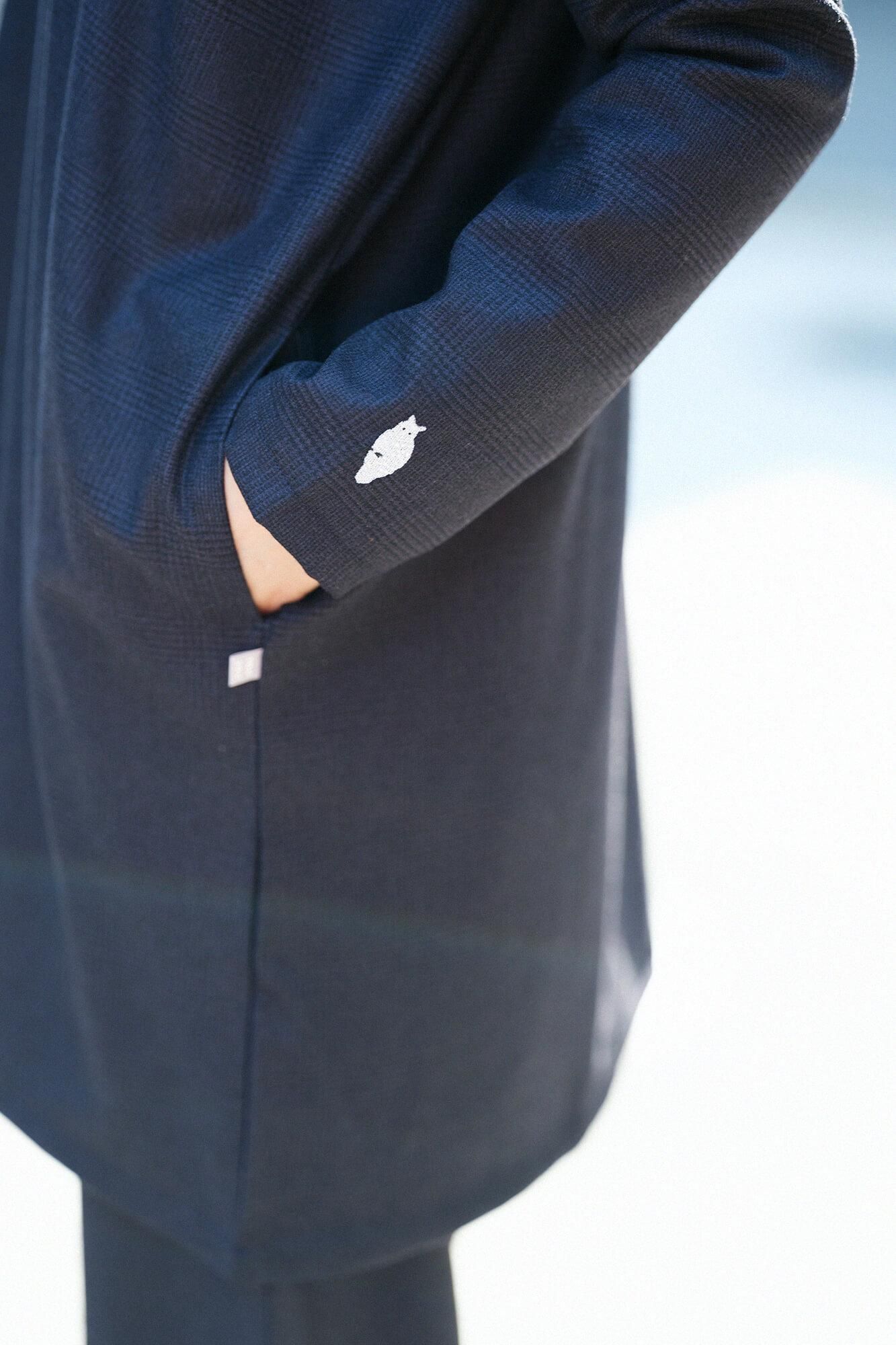 net限定】ハウンドトゥースチェック ロングスリーブチュニック