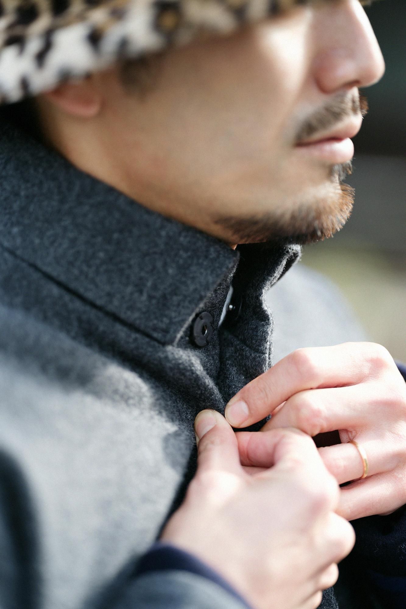 美品 sou sou 角袖外套 濃紺 コート 梳毛綾織（そもうあやおり） 角袖外套（かくそでがいとう） 袷