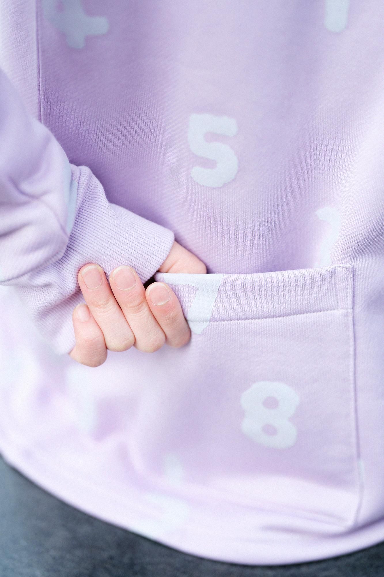 net限定】裏毛 ZIP UP BIKEブルゾン／SO-SU-U 薄葡萄色（うす