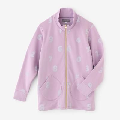 net限定】裏毛 ZIP UP BIKEブルゾン／SO-SU-U 紅紫（べに