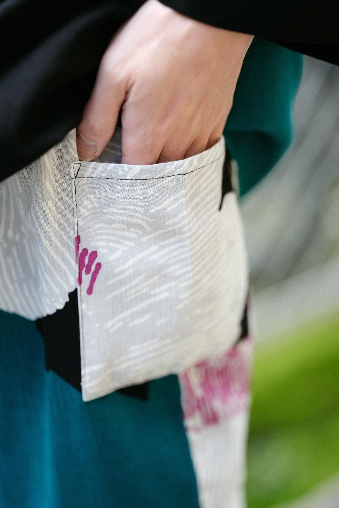 高島縮 20/20 えんゆう穿き／芍薬（しゃくやく） 月夕（げっせき