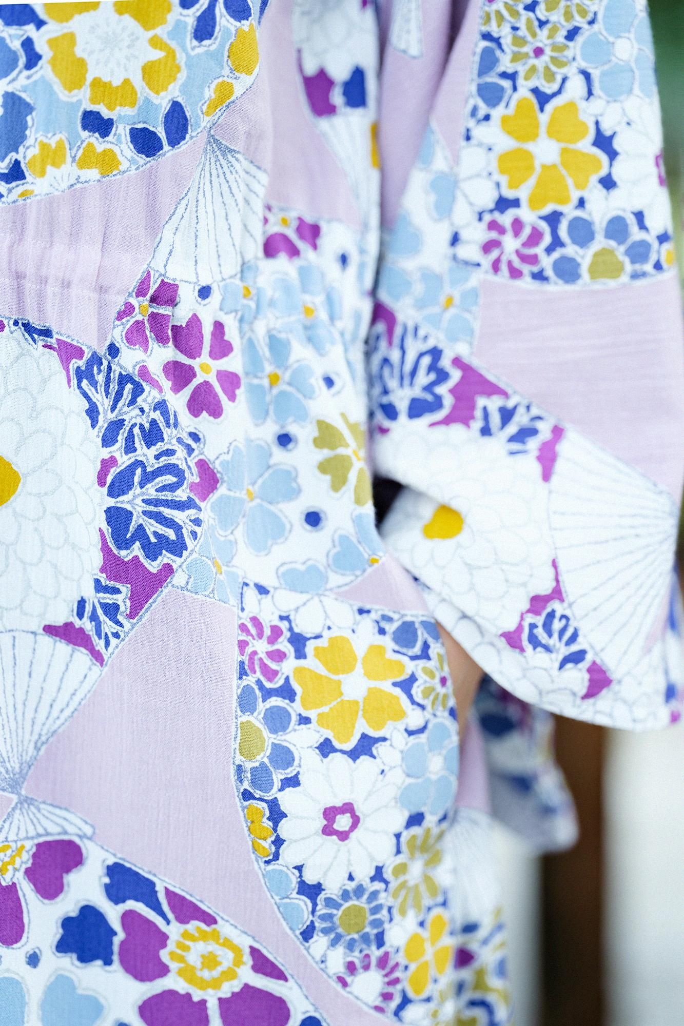 高島縮 20/20 半衿みたて涼衣（りょうい）／扇（おうぎ） - SOU