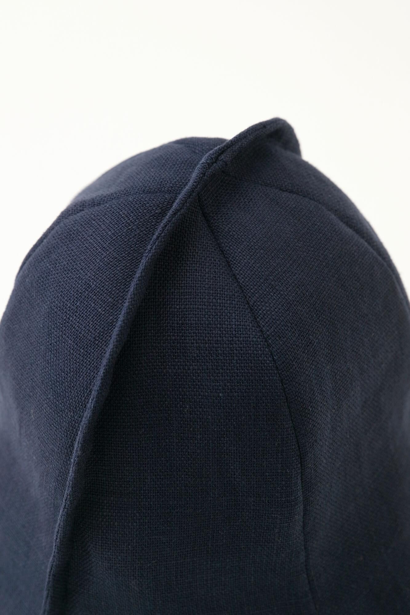 麻 一条笠（いちじょうがさ） 錣（しころ）／留紺（とめこん