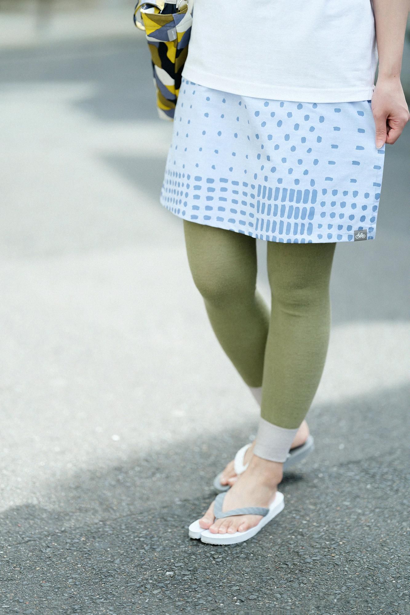 綿和紙 BIKEキュロット／敷石（しきいし） 月白（げっぱく