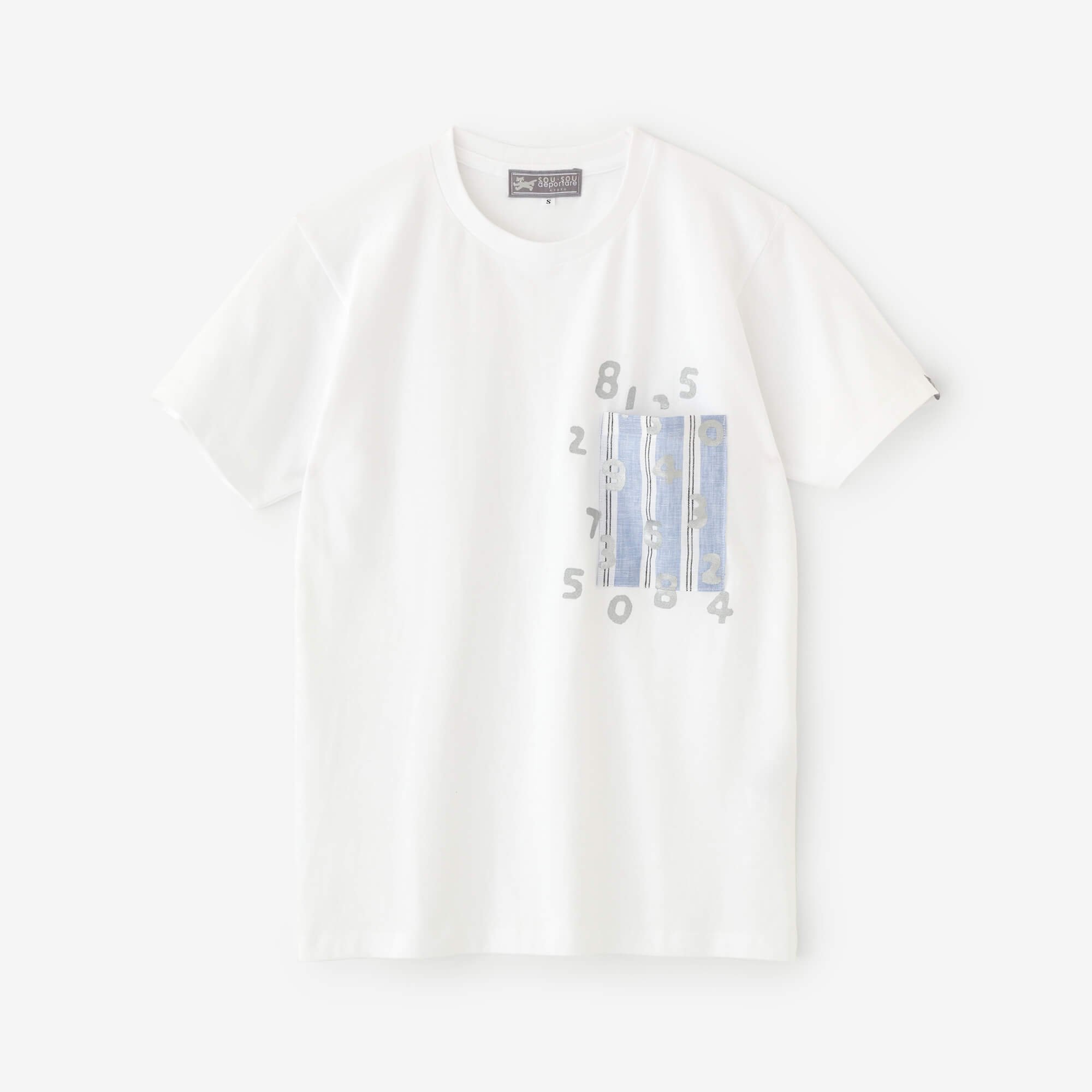 【予約10%OFF】半袖 ポケットTシャツ[5.0]／ホワイト×SO-SU-U昆（こん）（※5月上旬発送予定） - SOU・SOU netshop　 （ソウソウ）　-　『新しい日本文化の創造』