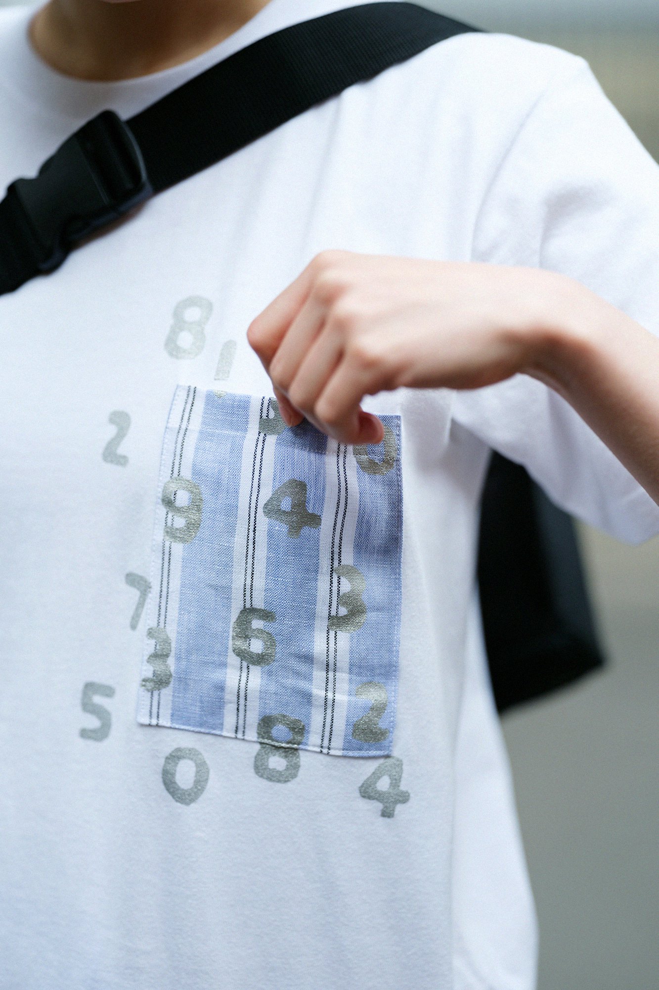 net先行】半袖 ポケットTシャツ[5.0]／ホワイト×SO-SU-U昆（こん）（※5 