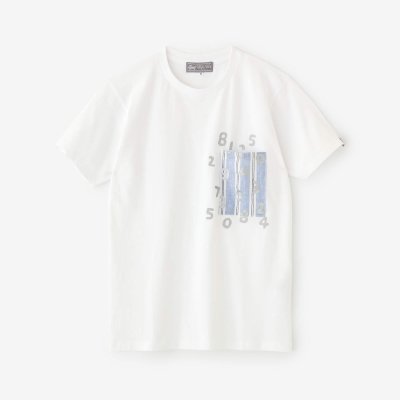 net限定】半袖 ポケットTシャツ[5.0]／ホワイト×チャリンチャリン2 