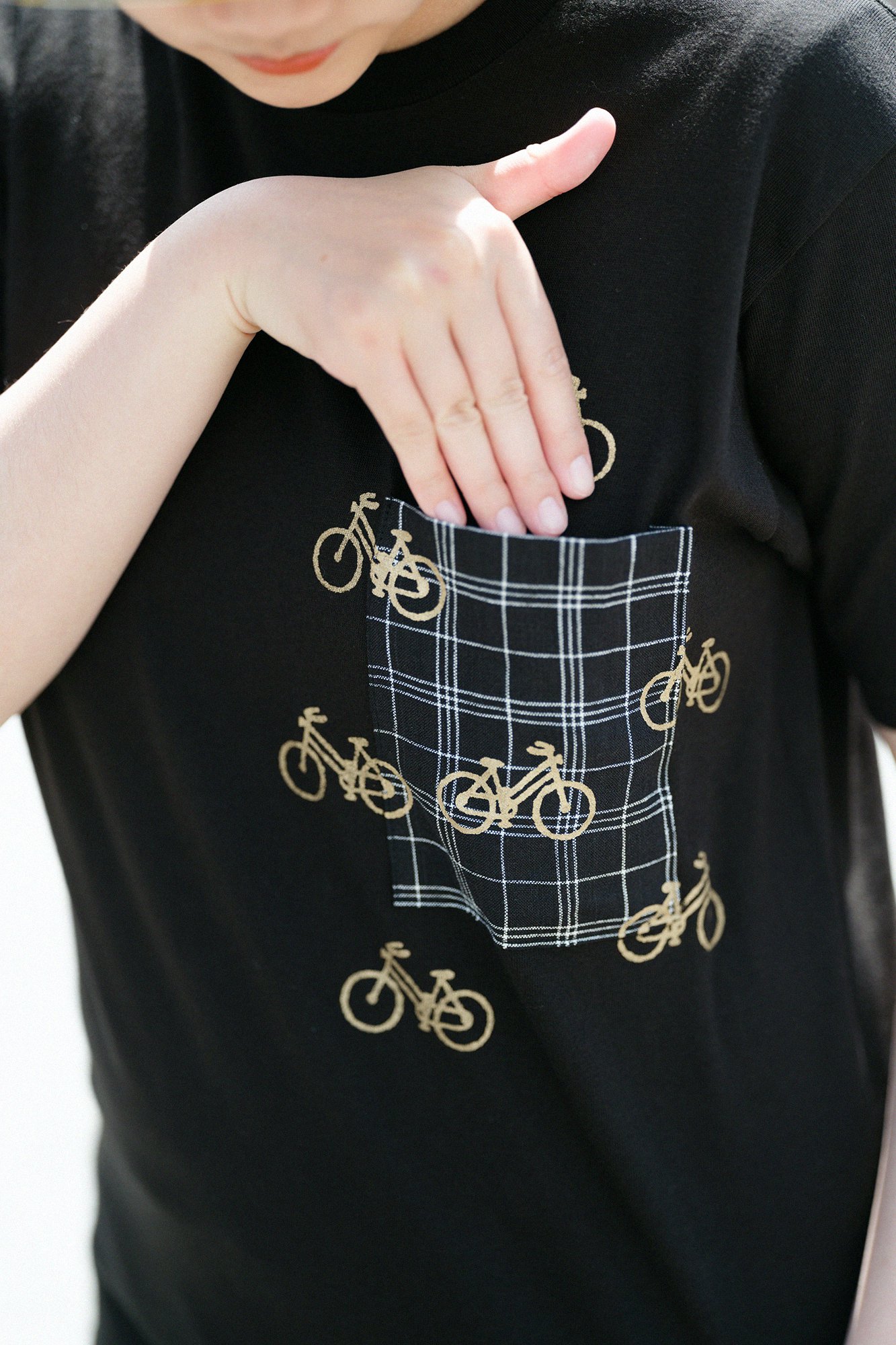 【net先行】半袖 ポケットTシャツ[5.0]／ブラック×チャリンチャリン（※5月6日以降順次発送） - SOU・SOU netshop　（ソウソウ）　 -　『新しい日本文化の創造』