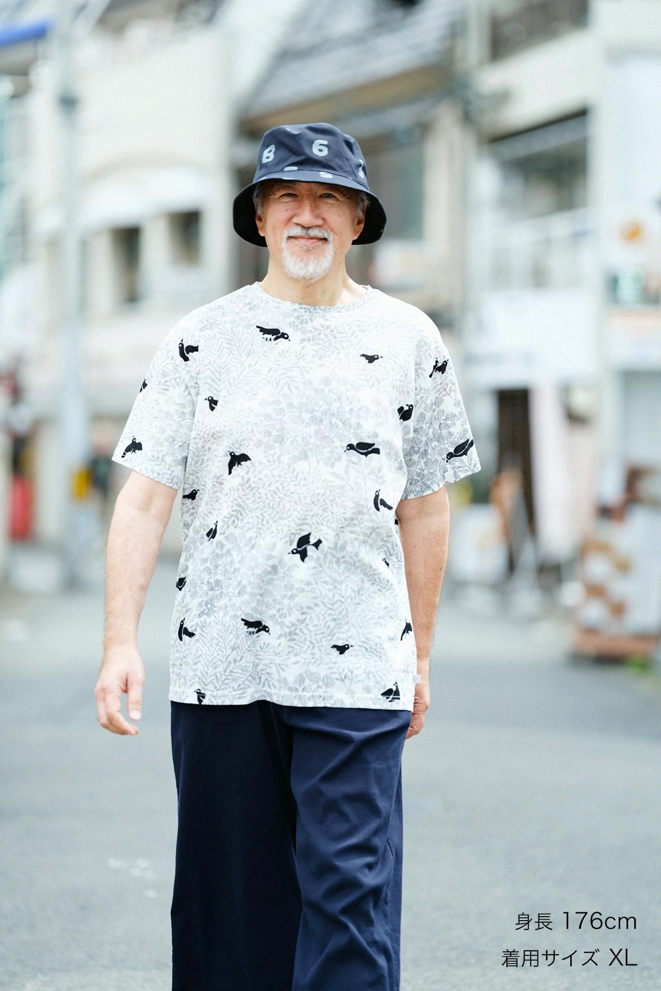 高島縮 40/40 半袖Tシャツ／さえずり - SOU・SOU netshop