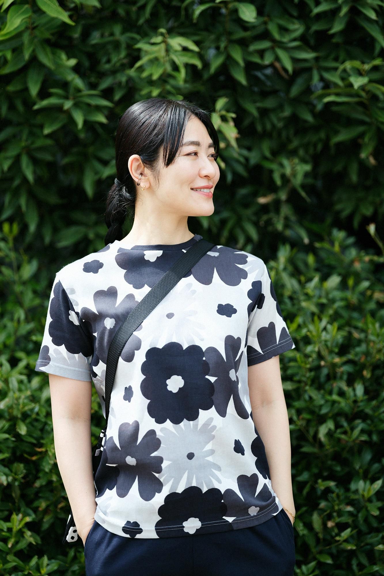 高島縮 40/40 半袖Tシャツ／おおらかとりどり - SOU・SOU