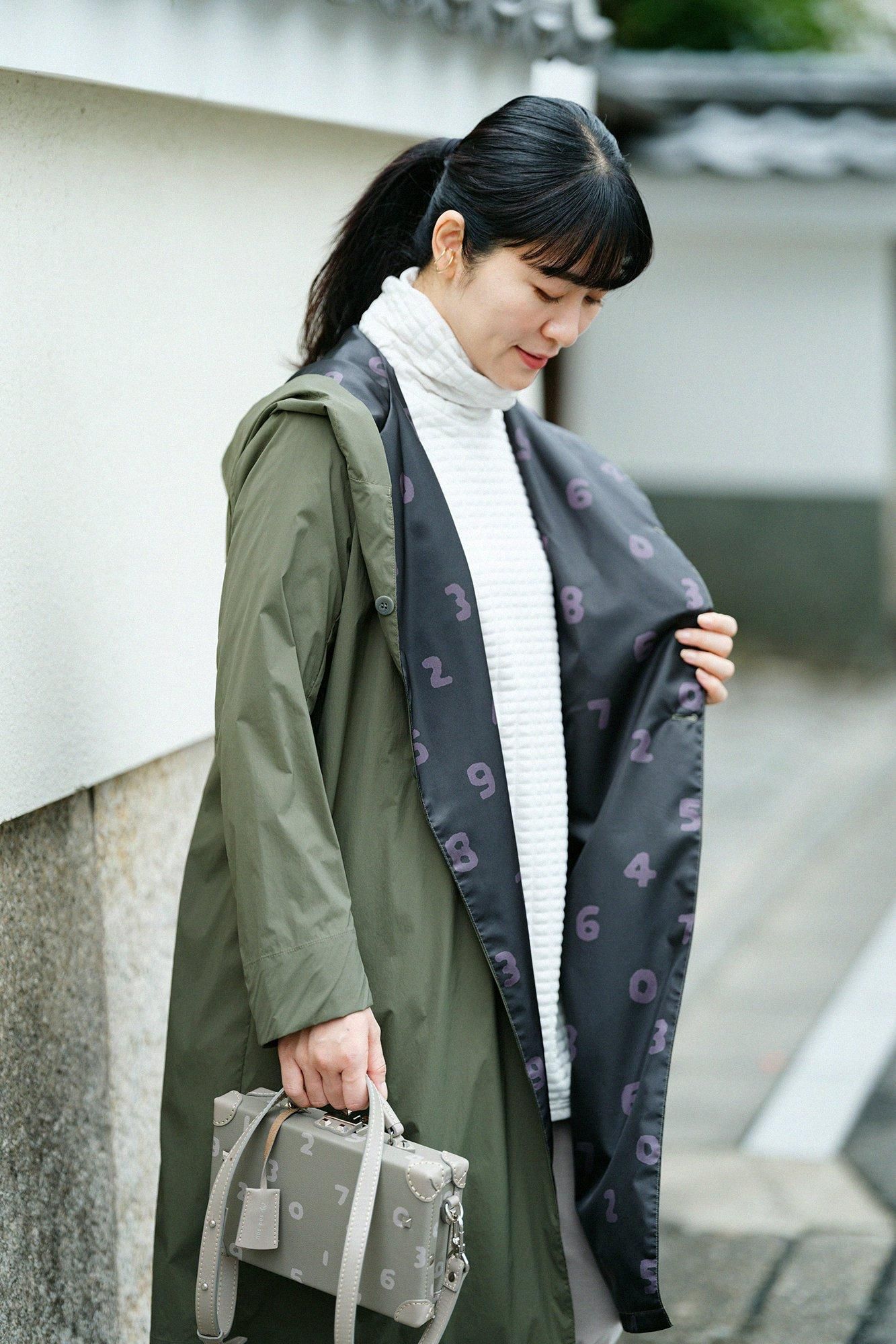 【代引き不可】 SOU-SOUローブコート長袖グレーフーディー肩落ち岡田縫工所和装 ジャケット・アウター