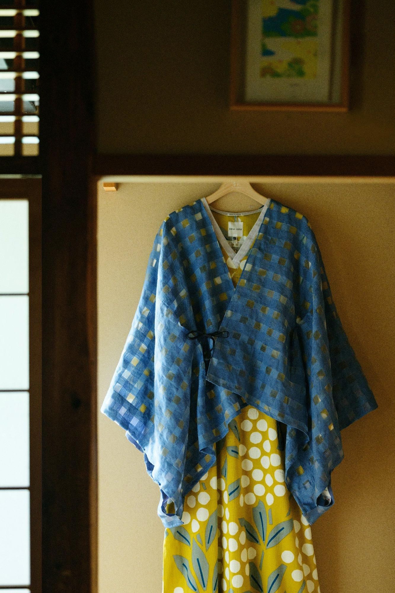 麻 透かし格子織（こうしおり） きさらぎ 短丈（みじかたけ