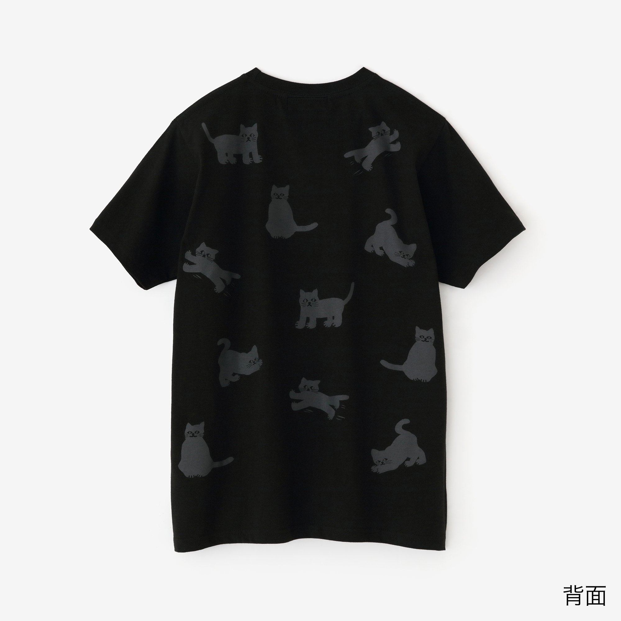 ねこ 半袖Tシャツ[5.0]／ブラック - SOU・SOU netshop （ソウソウ） - 『新しい日本文化の創造』